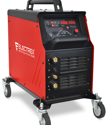 Electrex tig lasmachine TP324 DC 400v watergekoeld incl. trolley, toorts, massa, elektrode tang en reduceer