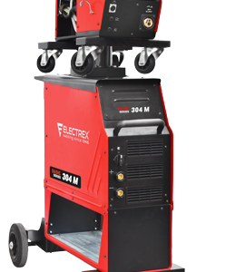 Electrex Basic mig-machine decompact, type 304M luchtgekoeld, inclusief aanvoerkoffer, 5 meter tussenpakket en trolly