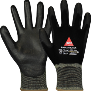 Hase Werkhandschoen Padua zwart, nylon/PU